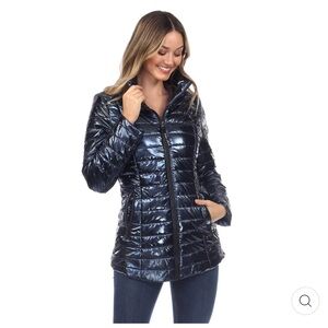 WOMEN'S METALLIC PUFFER COAT